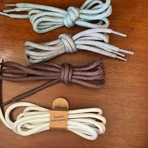 Four pairs of never used Allbirds shoelaces